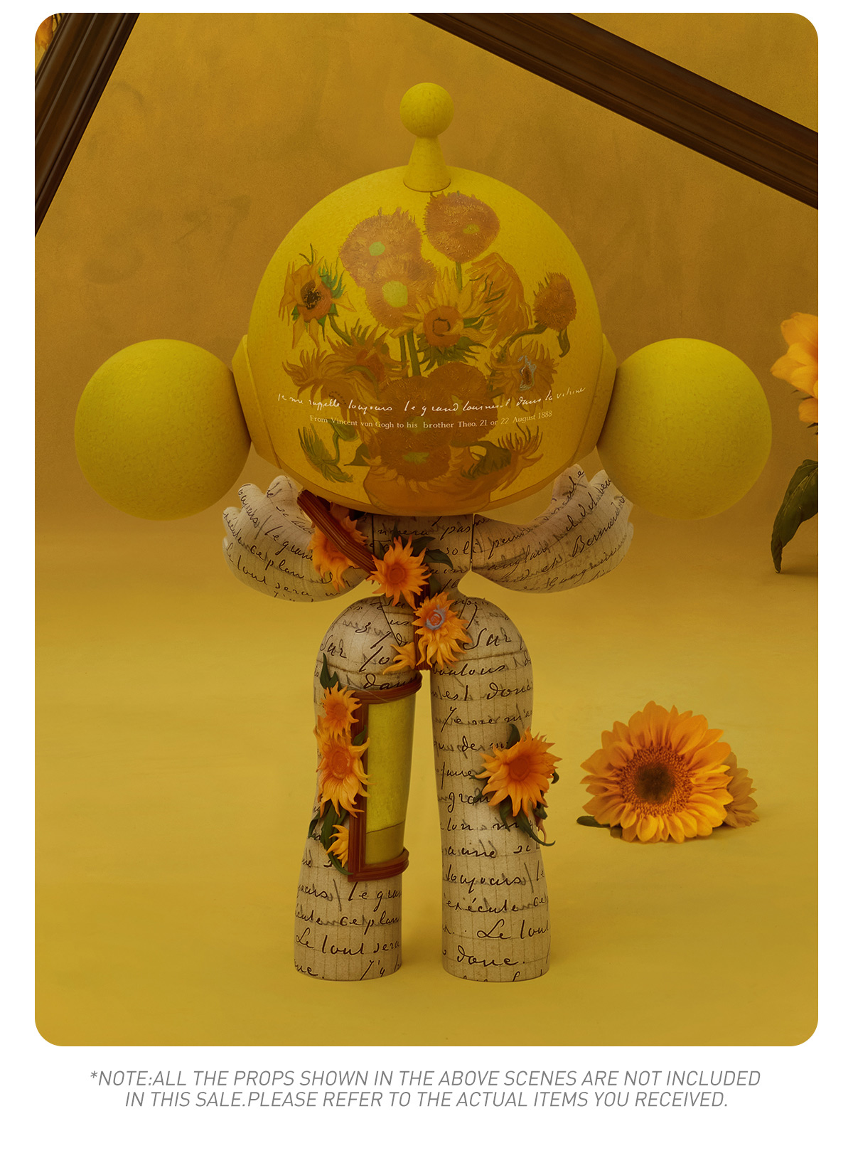 MEGA α SKULLPANDA 1000% Van Gogh Museum Sunflowers - POP