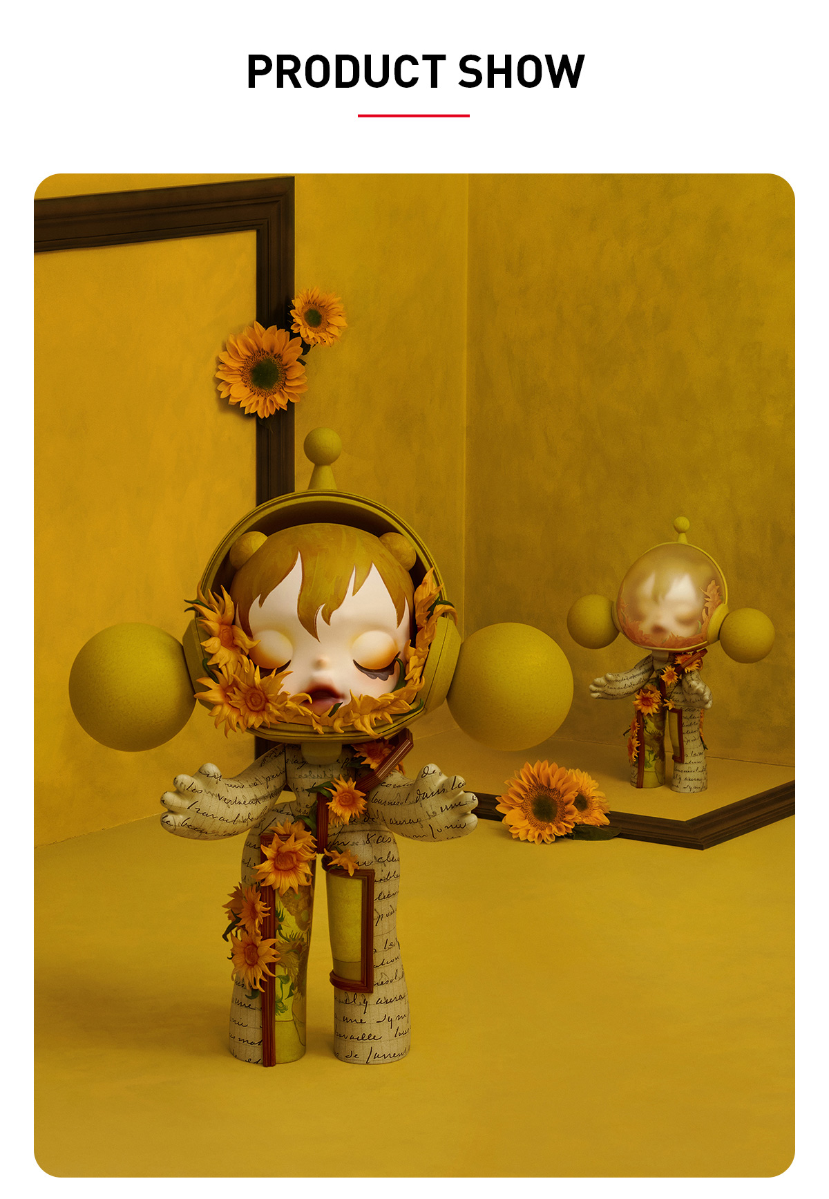 MEGA α SKULLPANDA 400% Van Gogh Museum Sunflowers - POP MART (Japan)