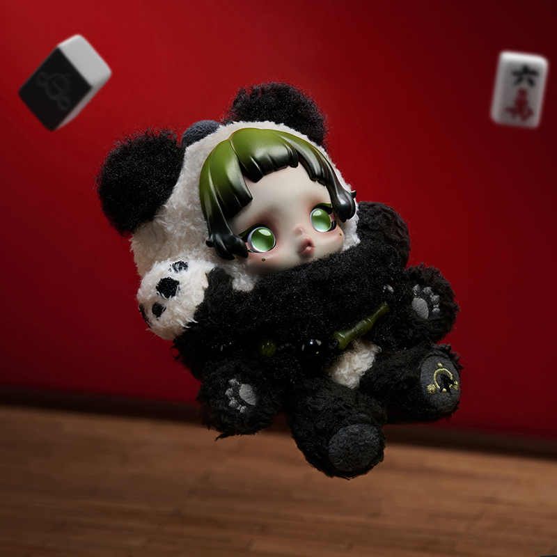 SKULLPANDA Lazy Panda Plush Doll Pendant - POP MART (Japan)