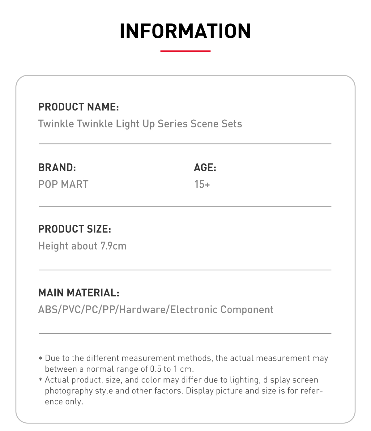 Twinkle Twinkle Light Up Series Scene Sets - POP MART (Japan)