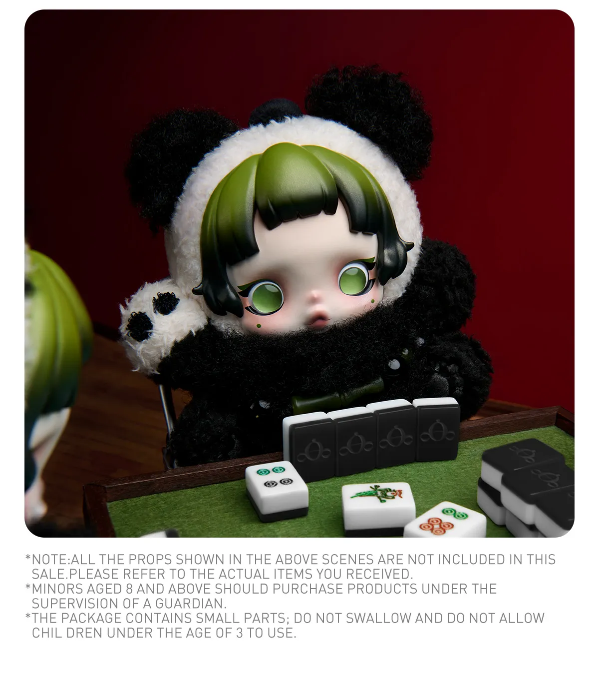 SKULLPANDA Lazy Panda Plush Doll Pendant - POP MART (Japan)