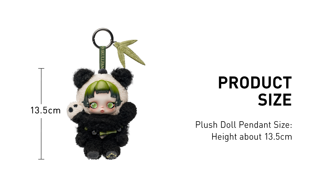 SKULLPANDA Lazy Panda Plush Doll Pendant - POP MART (Japan)