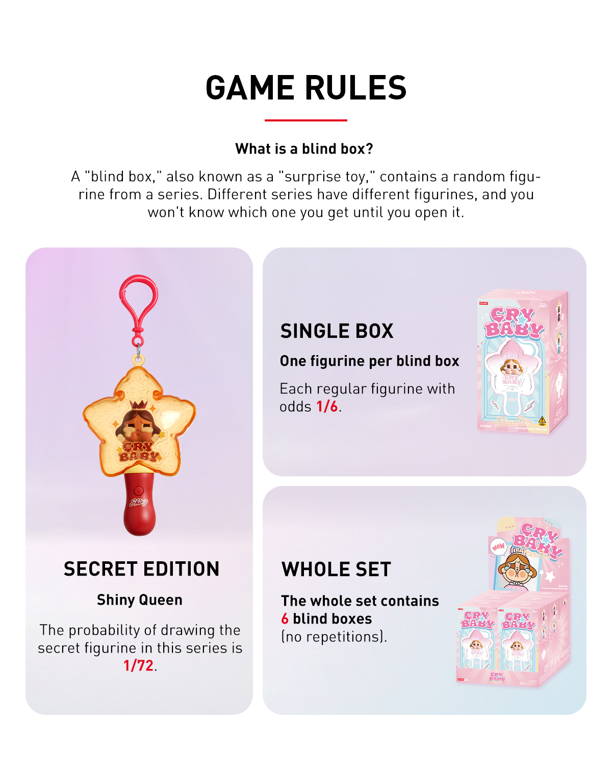 CRYBABY SHINY SHINYシリーズ ルミナス ペンダント アソート CRYBABY SHINY SHINY Series-Luminous Pendant Blind Box - POP