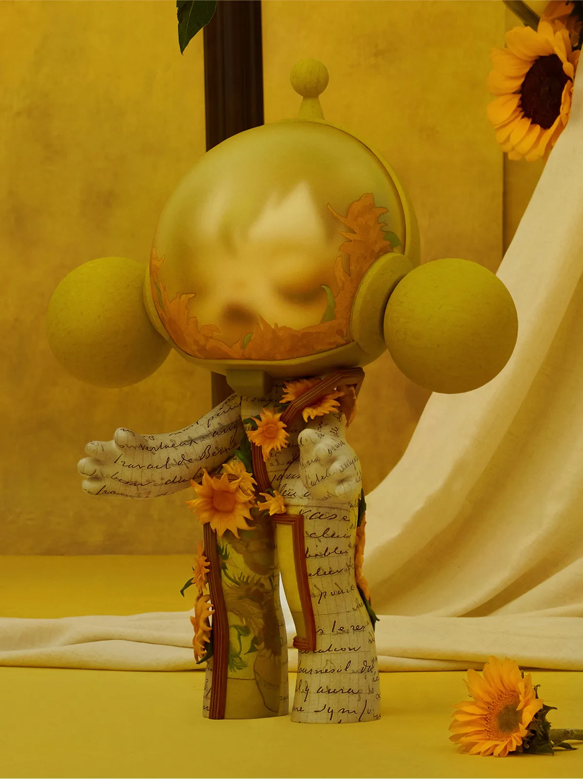 MEGA α SKULLPANDA 400% Van Gogh Museum ひまわり - POP MART (Japan)