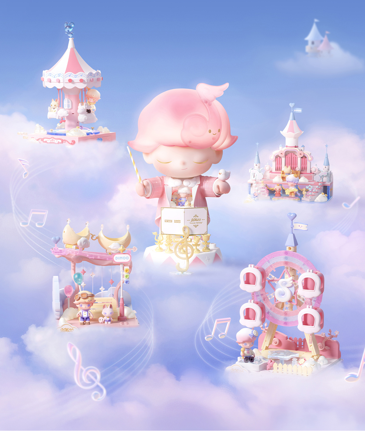 DIMOO Dream Melody シリーズブロックフィギュア - POP MART (Japan)