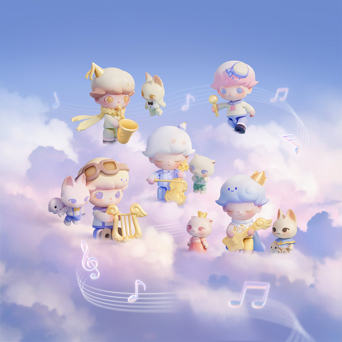 海外 フィギュア おもちゃ DIMOO セラミックランプ DIMOO Dream Melody シリーズブロックフィギュア - POP MART (Japan)
