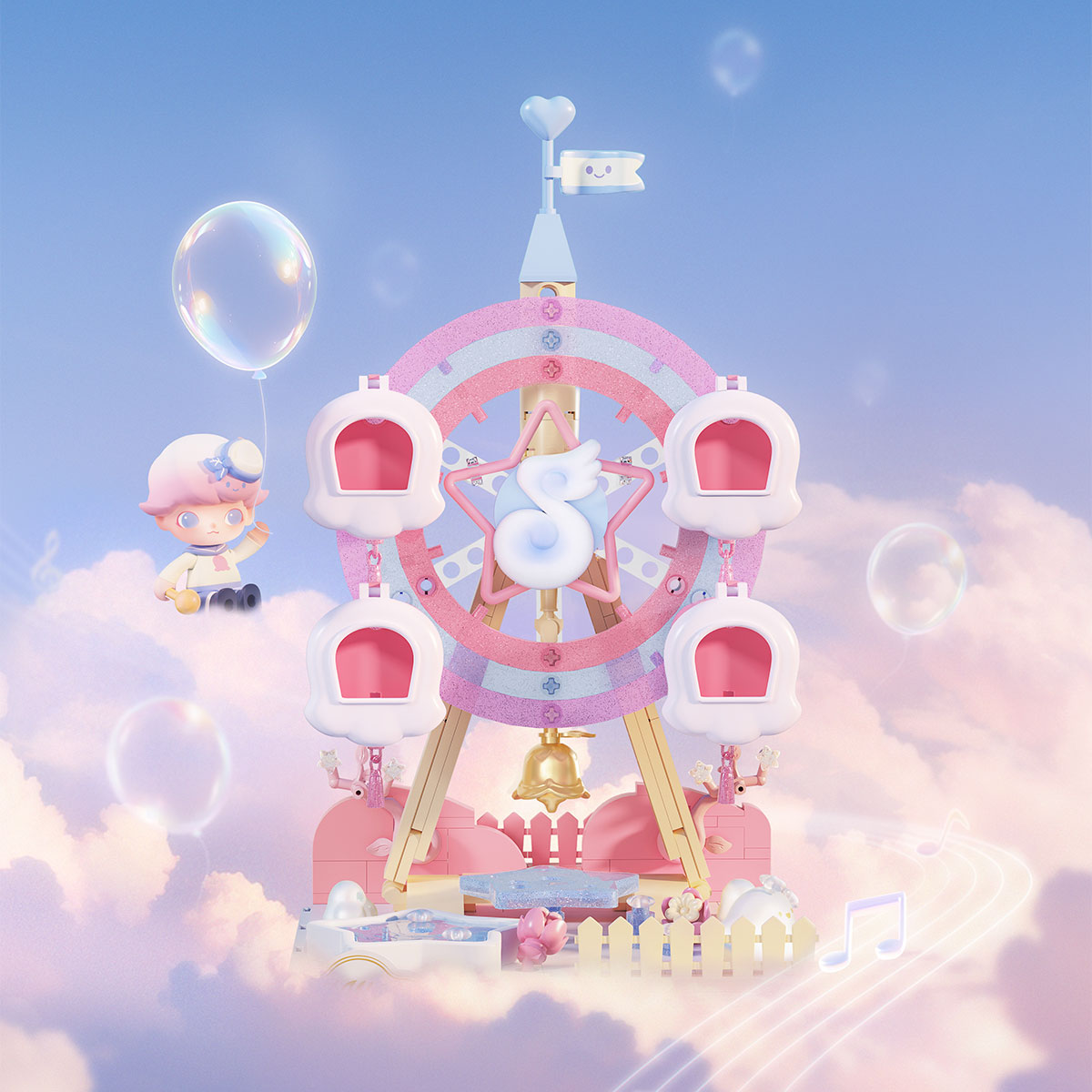 DIMOOWORLD ドリームメロディーシリーズブロック３点 DIMOO Dream Melody シリーズブロックフィギュア - POP MART (Japan)