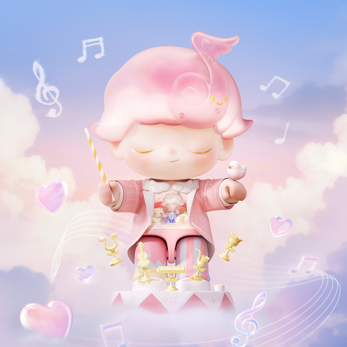 海外 フィギュア おもちゃ DIMOO セラミックランプ DIMOO Dream Melody シリーズブロックフィギュア - POP MART (Japan)