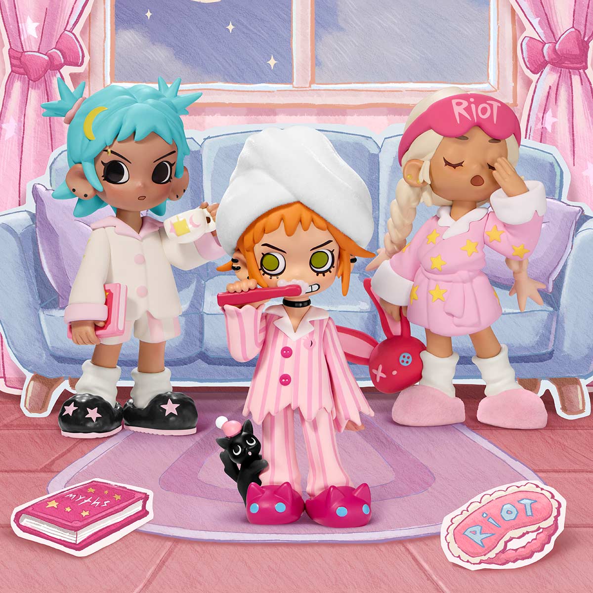 Lil Peach Riot Sleepover Series Figures - POP MART (Italy)
