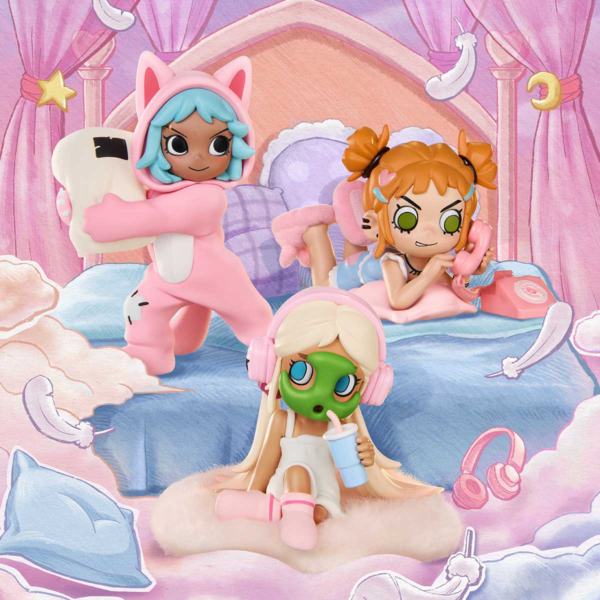 Lil Peach Riot Sleepover Series Figures - POP MART (Japan)