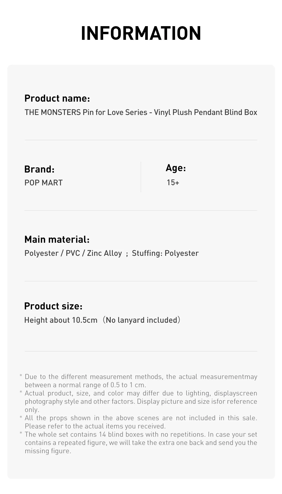 THE MONSTERS × FIFA SERIES-Vinyl Plush Pendant