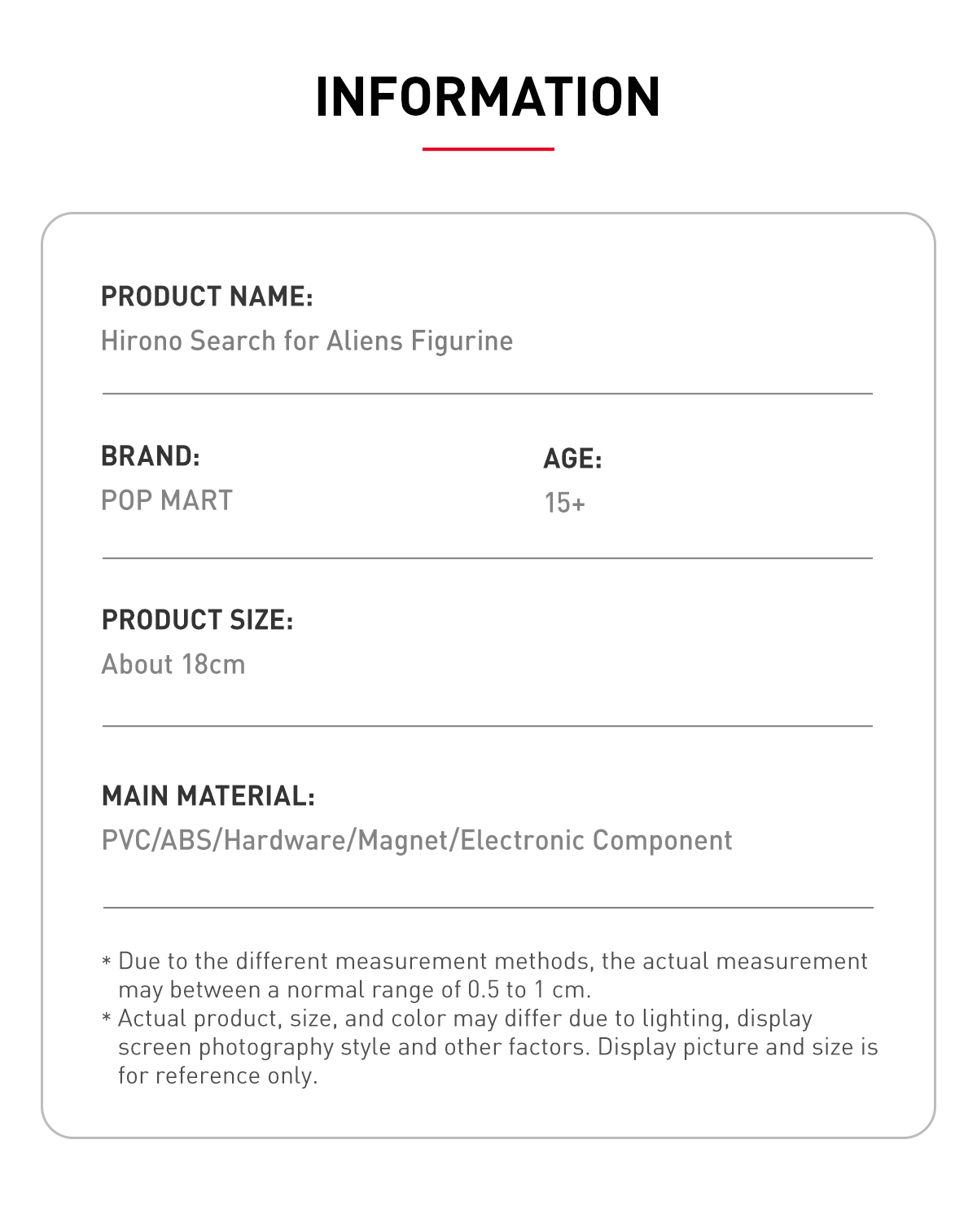 Hirono Search for Aliens Figurine - POP MART (Japan)