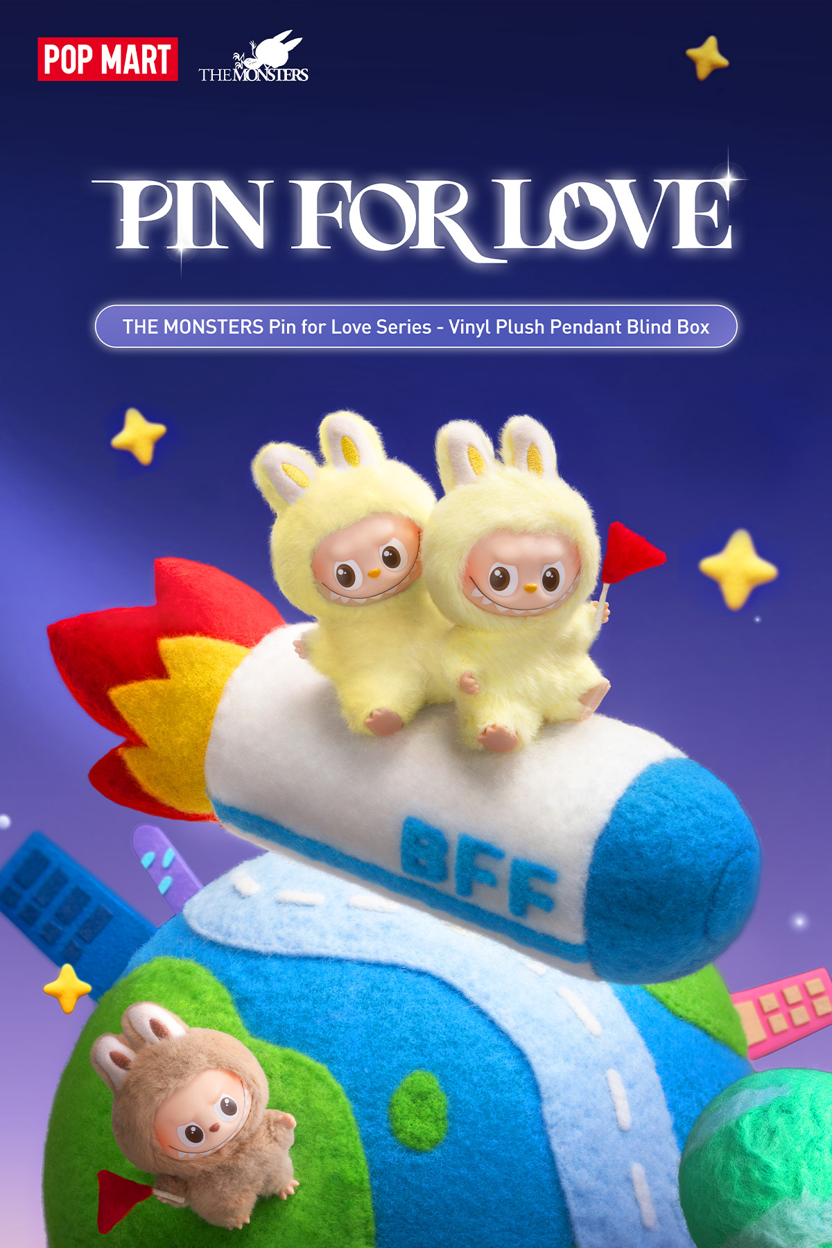 THE MONSTER PIN FOR LOVE シリーズぬいぐるみペンダント(A-M
