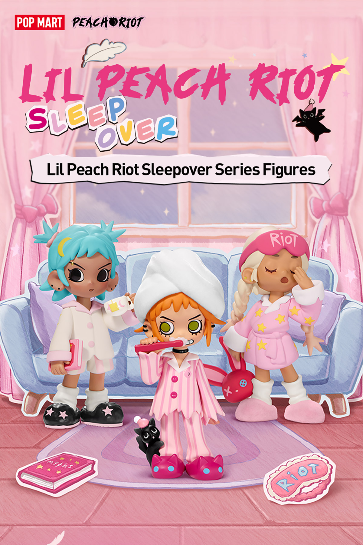 その他 Poppy Dream Lil Peach Riot Sleepover Lil Peach Riot Sleepover Series Figures - POP MART (Japan)
