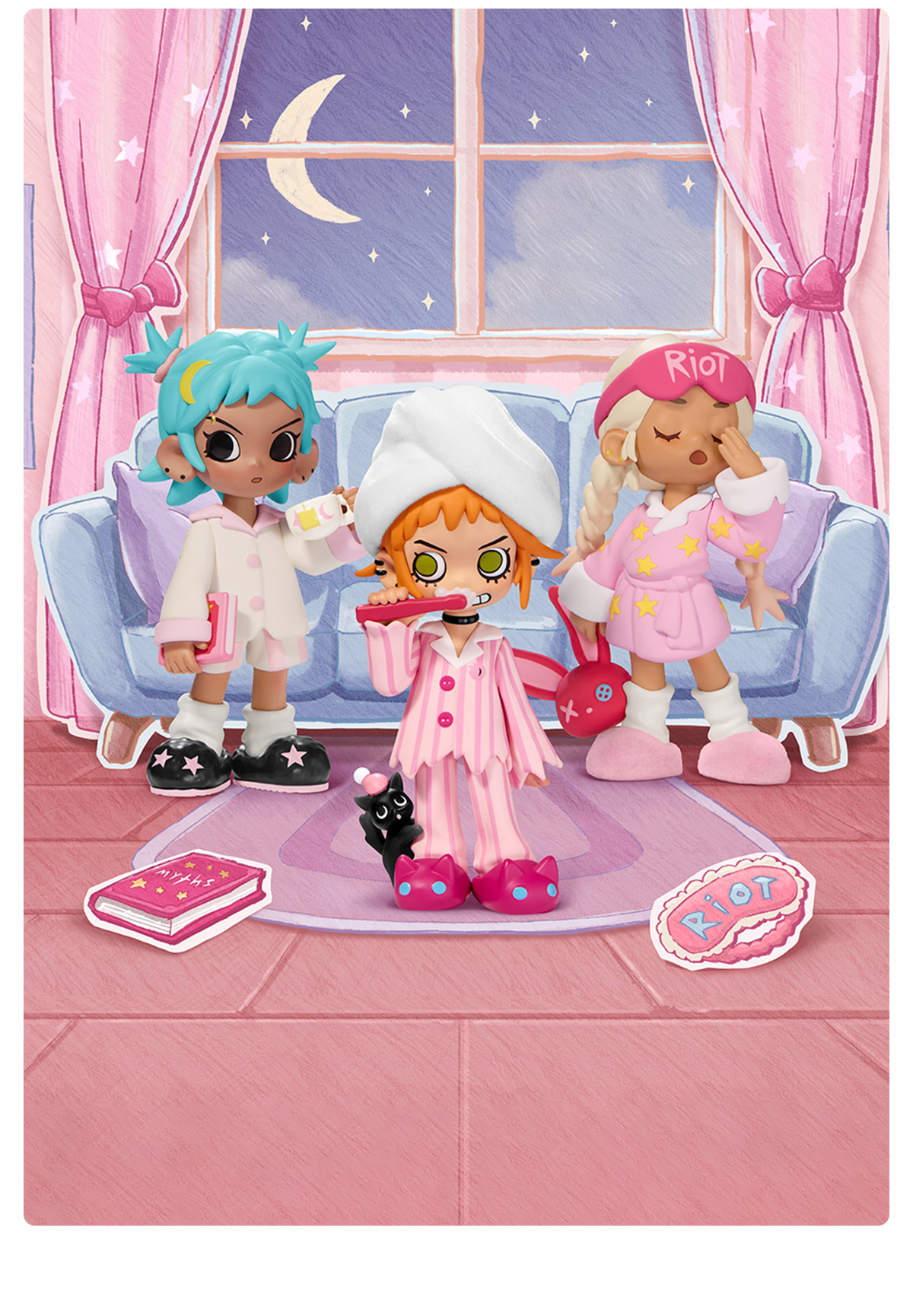 【内袋未開封】Lil Peach Riot SLEEPOVER 3点セット POP MART on X: 