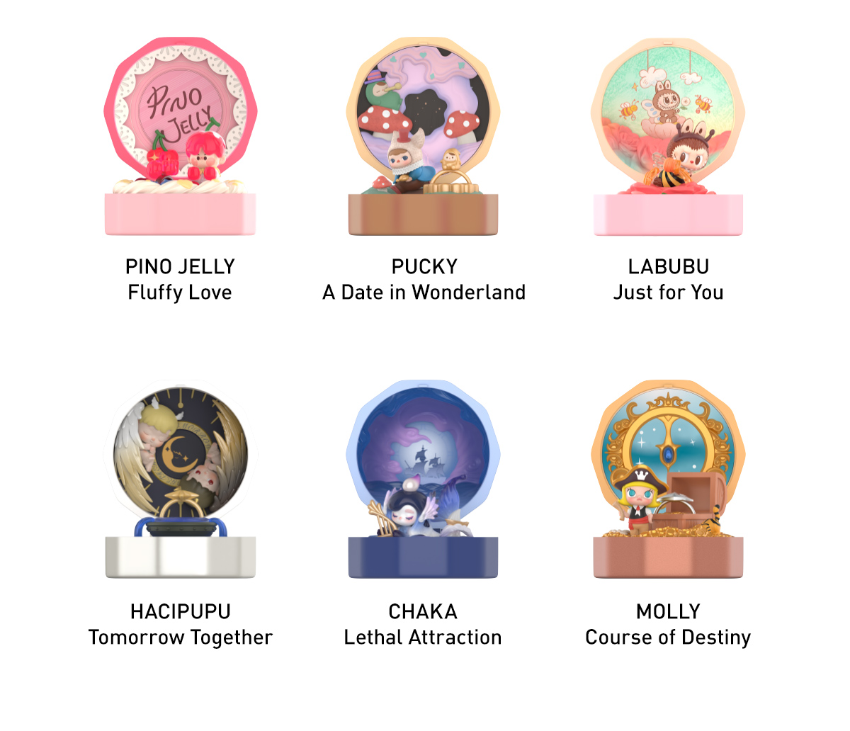 POPMART Romantic Ring Box シリーズ4シーンセット Romantic Ring Box Series 4 - 浪漫指尖系列4 – Art Toy Familia