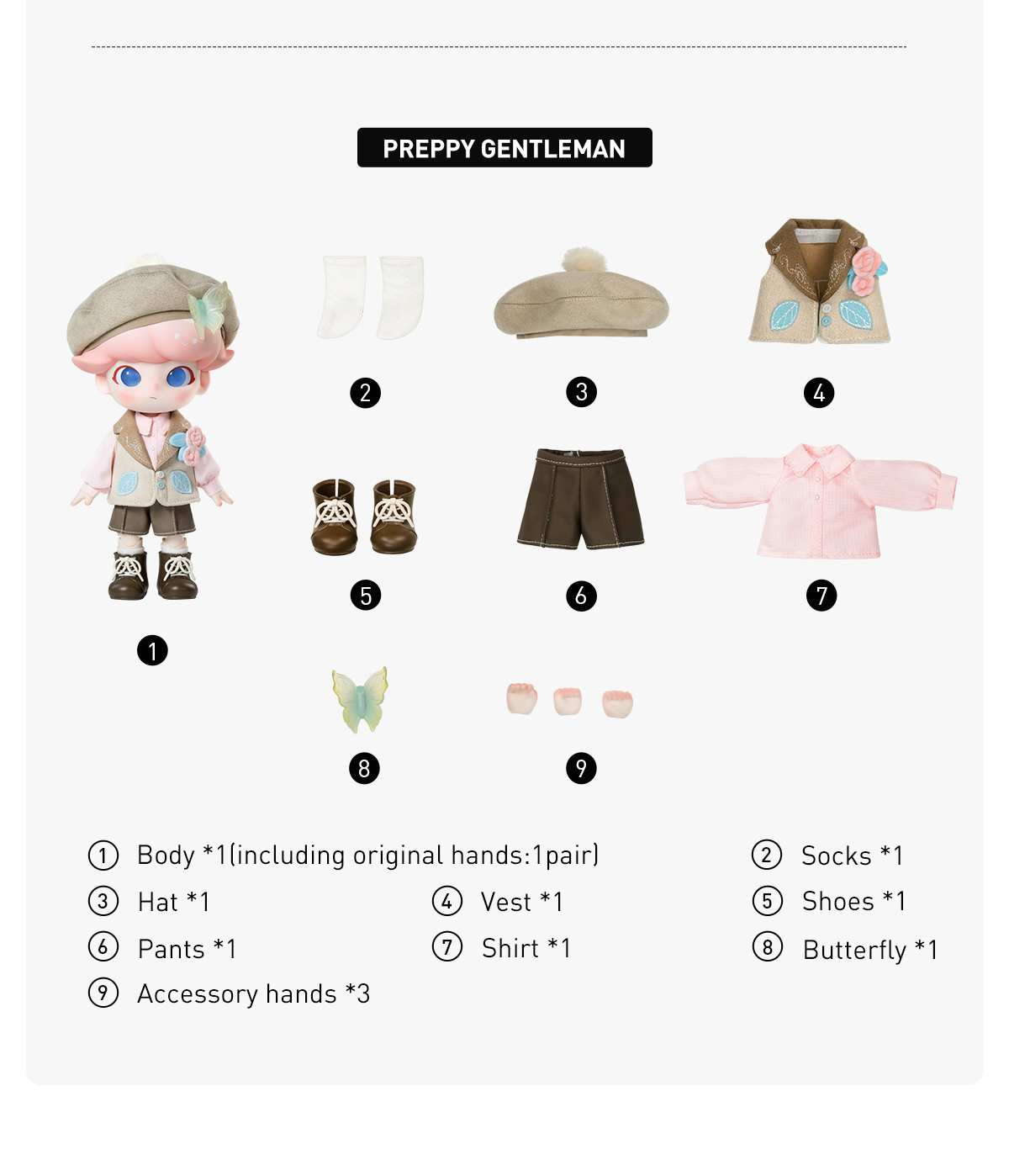 DIMOO Gentleman Series 1/8 Action Figure - POP MART (Japan)