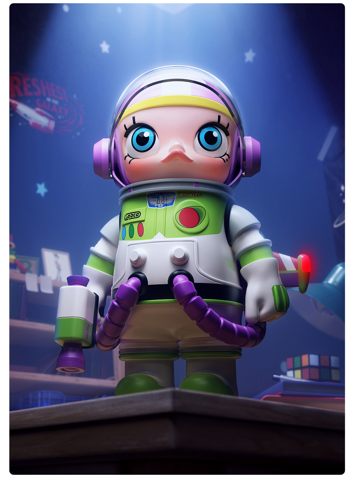MEGA SPACE MOLLY 1000% BUZZ LIGHTYEAR - POP MART (New Zealand)