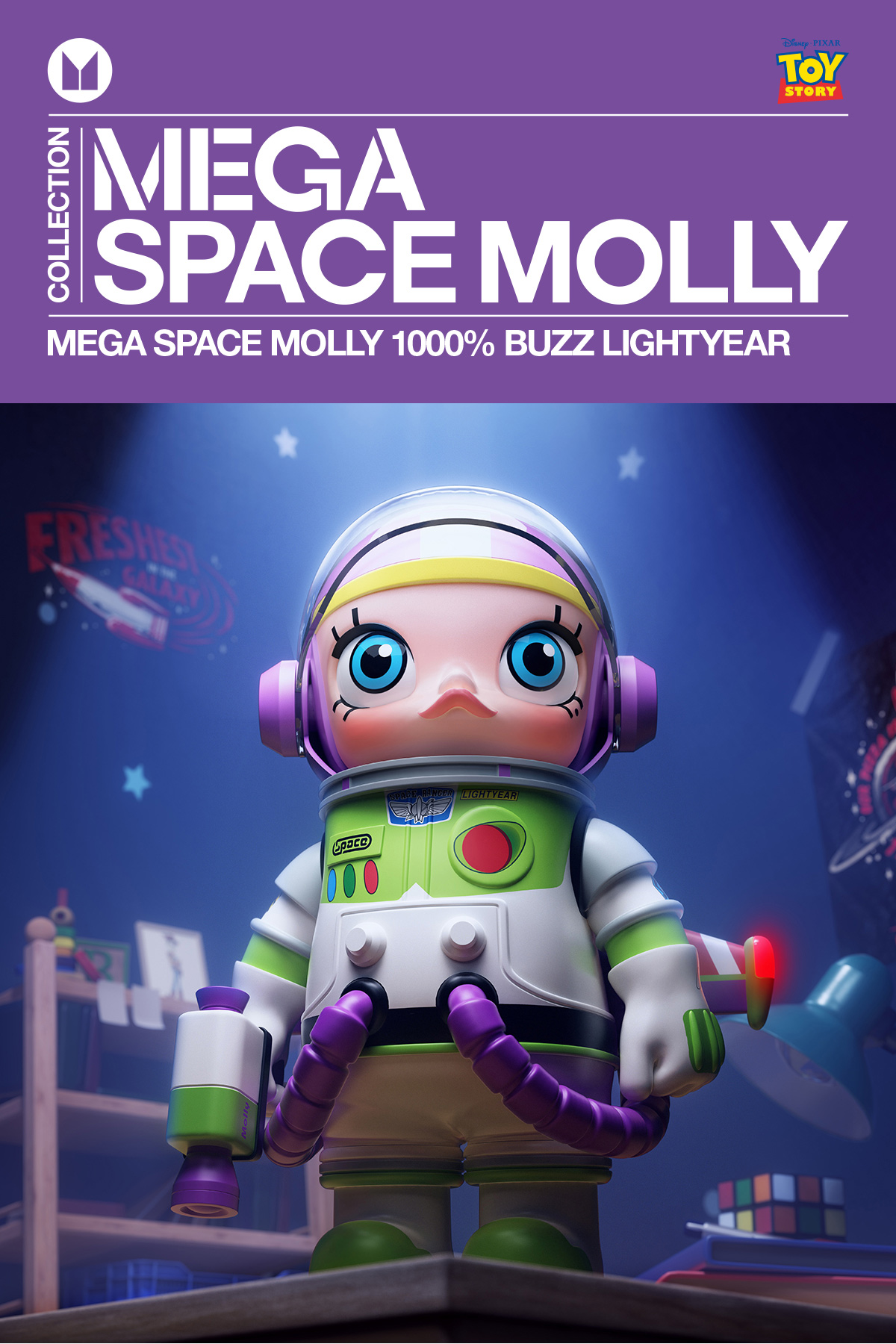 MEGA SPACE MOLLY 1000% BUZZ LIGHTYEAR - POP MART (Japan)