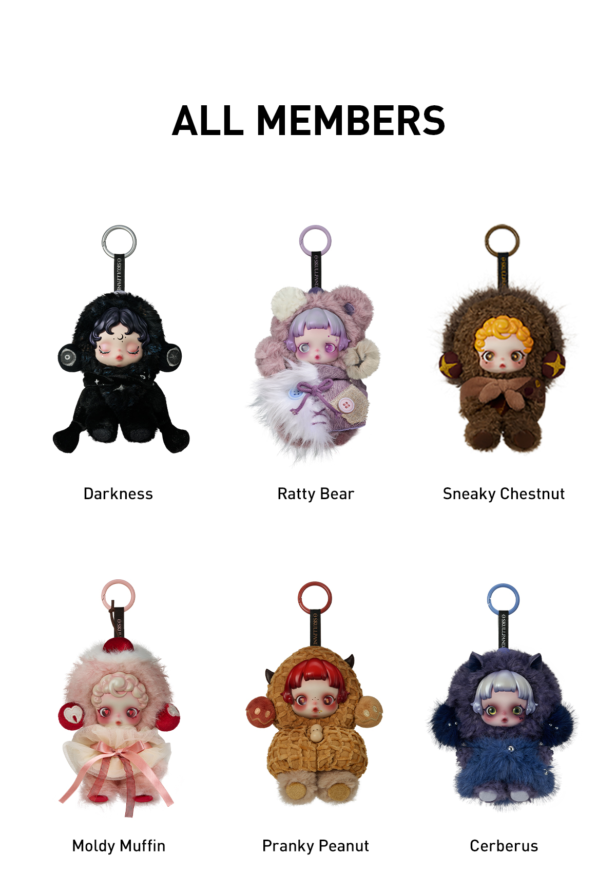 OSKULLFANDA You Found Me! プラッシュドールペンダント SKULLPANDA You Found Me! Series Plush Doll Pendant - POP