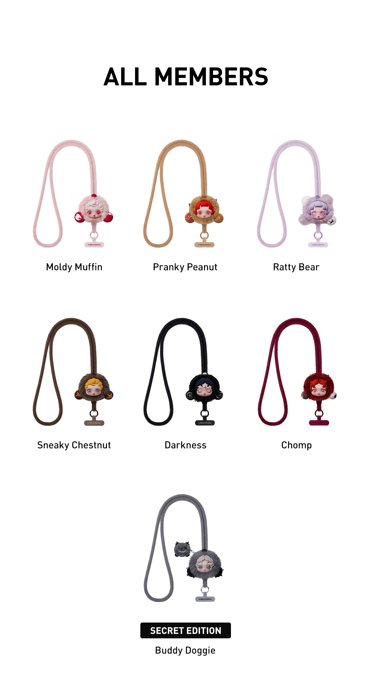 SKULLPANDA You Found Me! スマホストラップ　新作 SKULLPANDA You Found Me！Series Phone Lanyard - POP MART