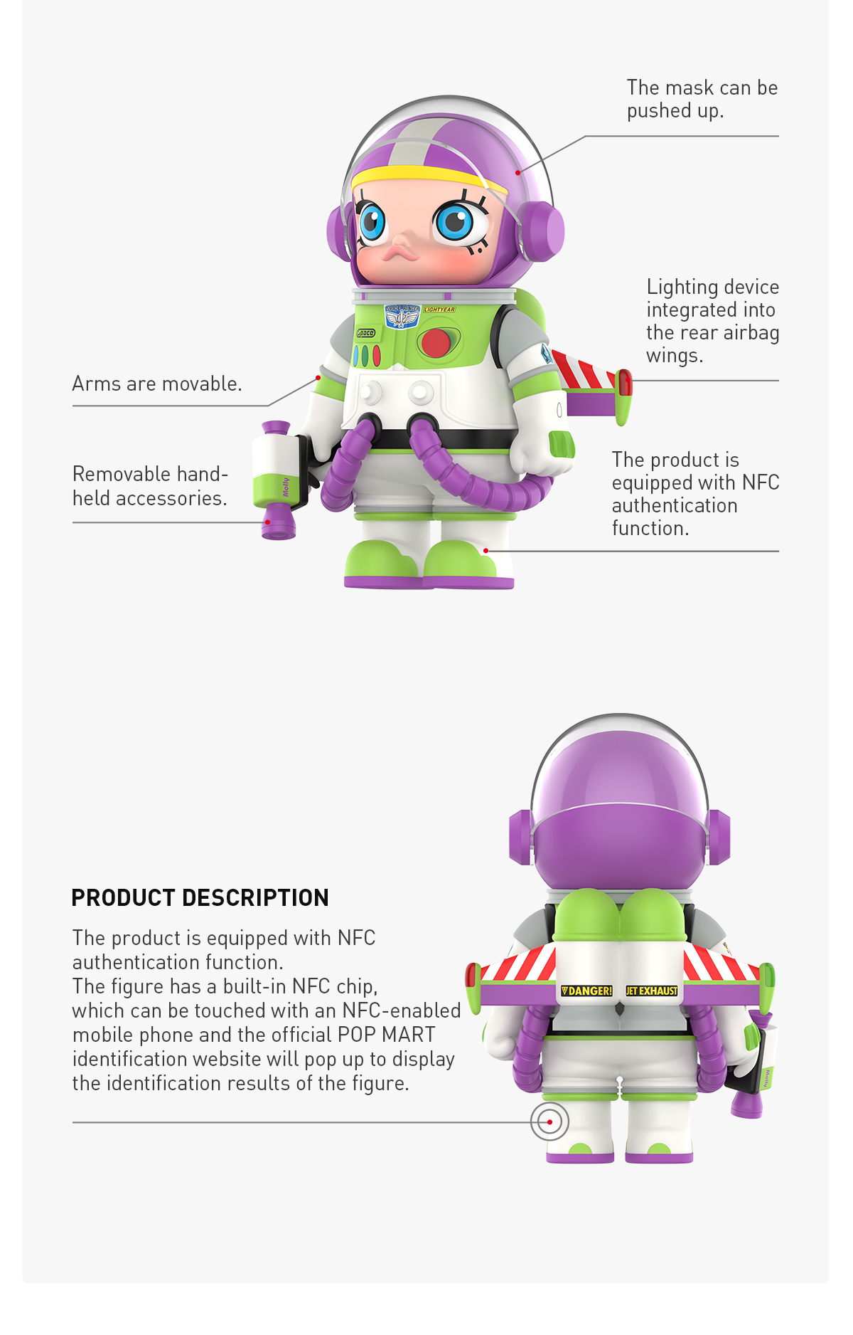 MEGA SPACE MOLLY 1000% BUZZ LIGHTYEAR - POP MART (Spain)