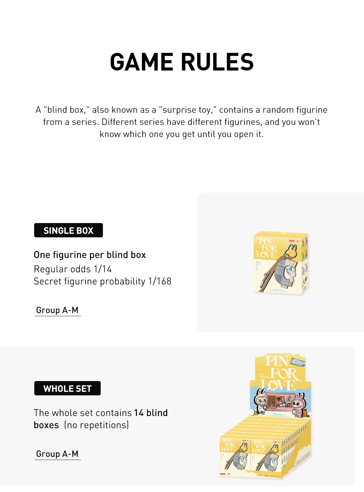 THE MONSTERS Pin for Love Series- Letter Pendant Blind Box