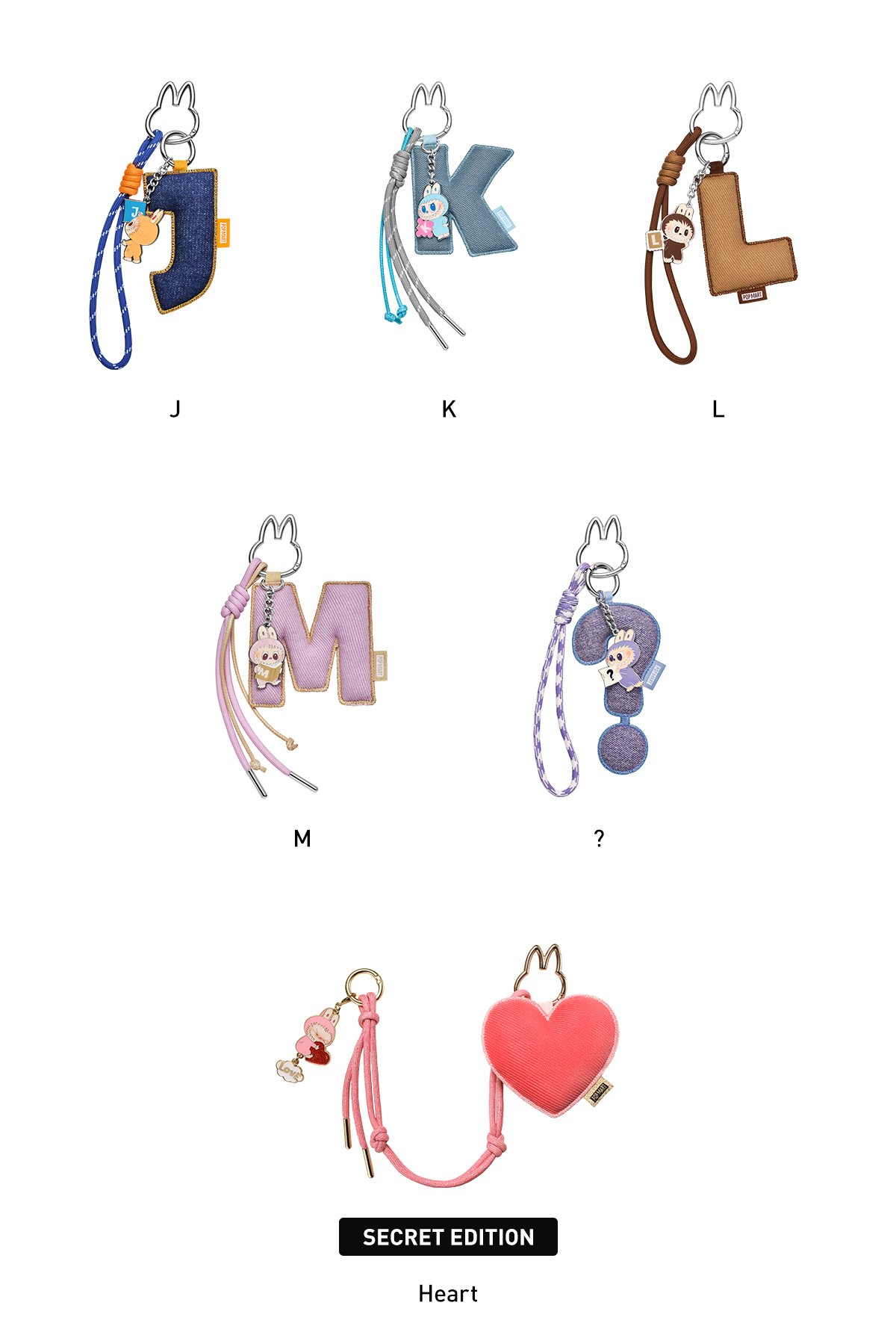 THE MONSTERS Pin for Love Series- Letter Pendant Blind Box