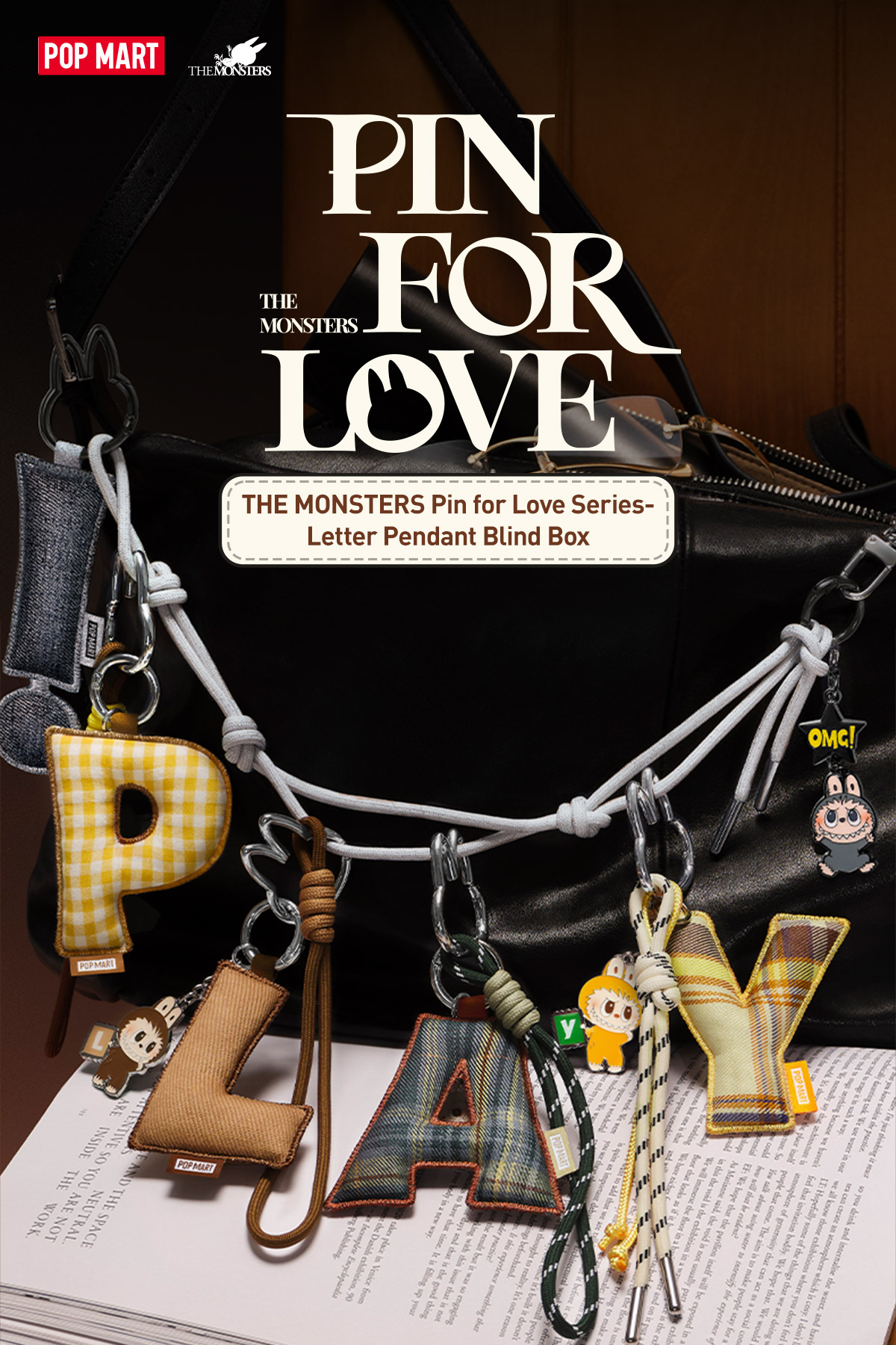 THE MONSTERS Pin for Love Series- Letter Pendant Blind Box