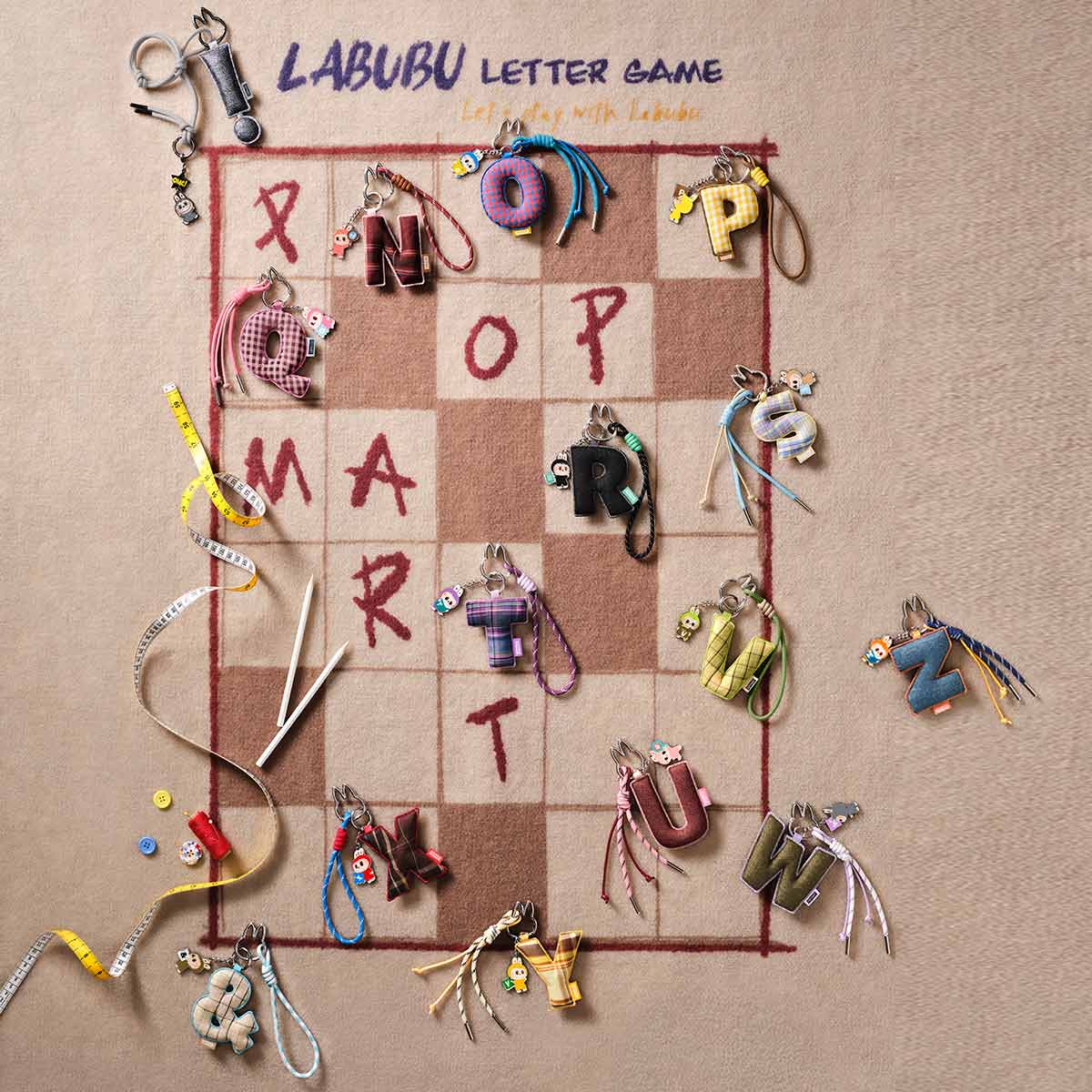 THE MONSTERS Pin for Love Series- Letter Pendant Blind Box