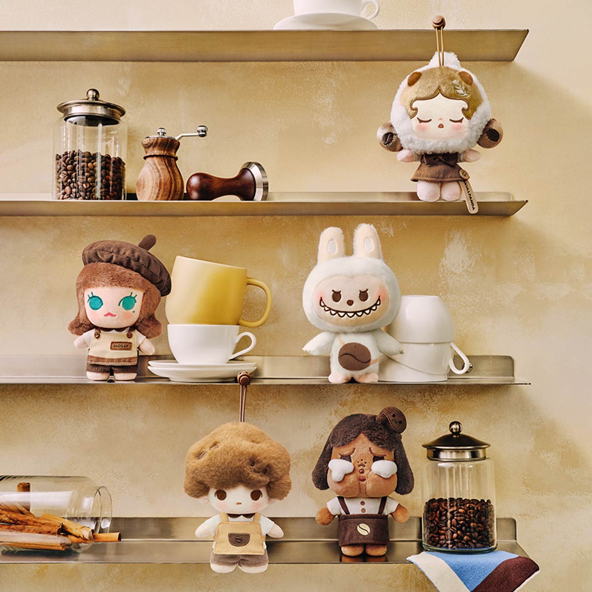 POP BEAN　コーヒー ファクトリーシリーズ ぬいぐるみペンダント アソート POP BEAN Coffee Factory Series-Plush Pendant - POP MART (Japan)