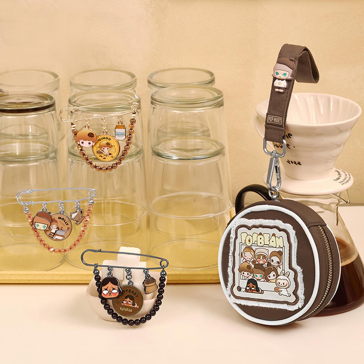 POP BEAN Coffee Factory Series-Perforated Handbag - POP MART (Japan)