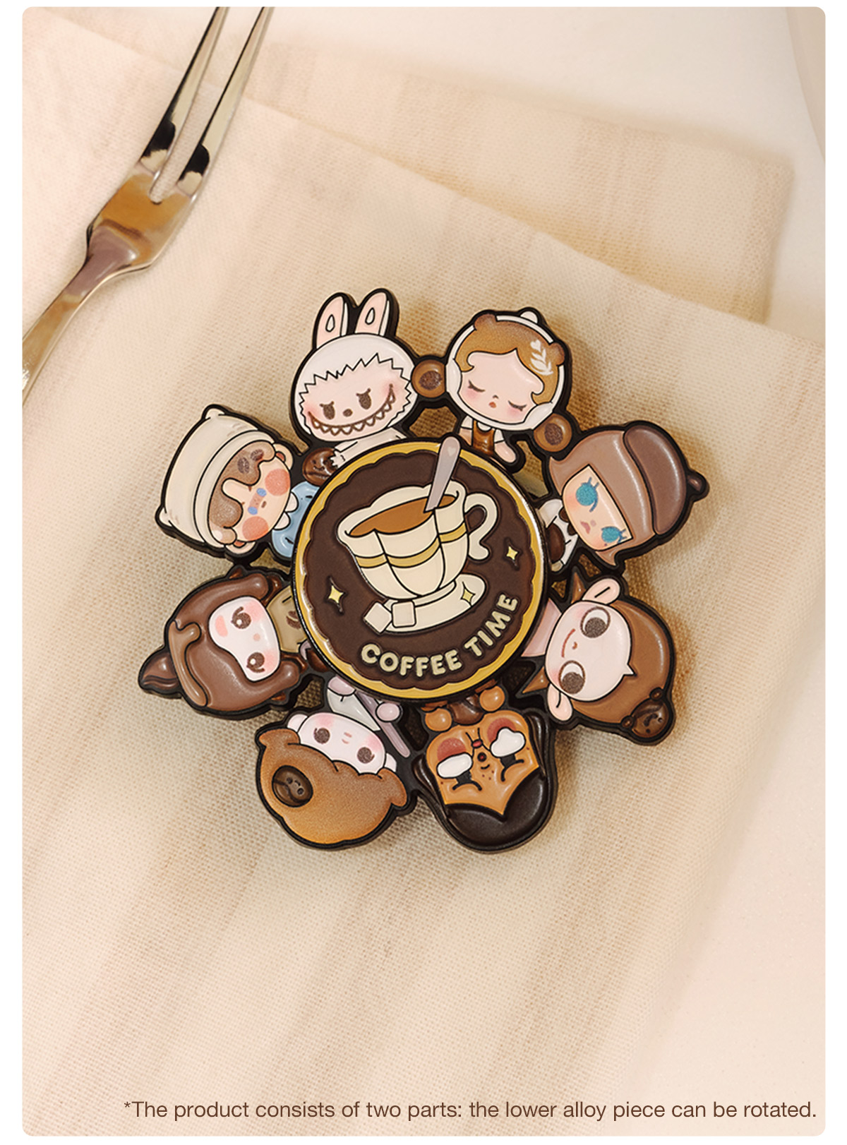 POP BEAN Coffee Factory Series - Spinning Badge - POP MART