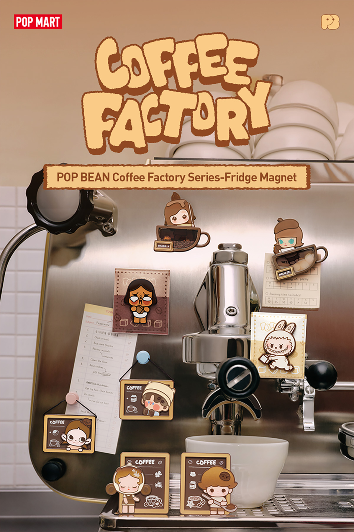 POP BEAN Coffee Factory Series-Fridge Magnet - POP MART (Austria)