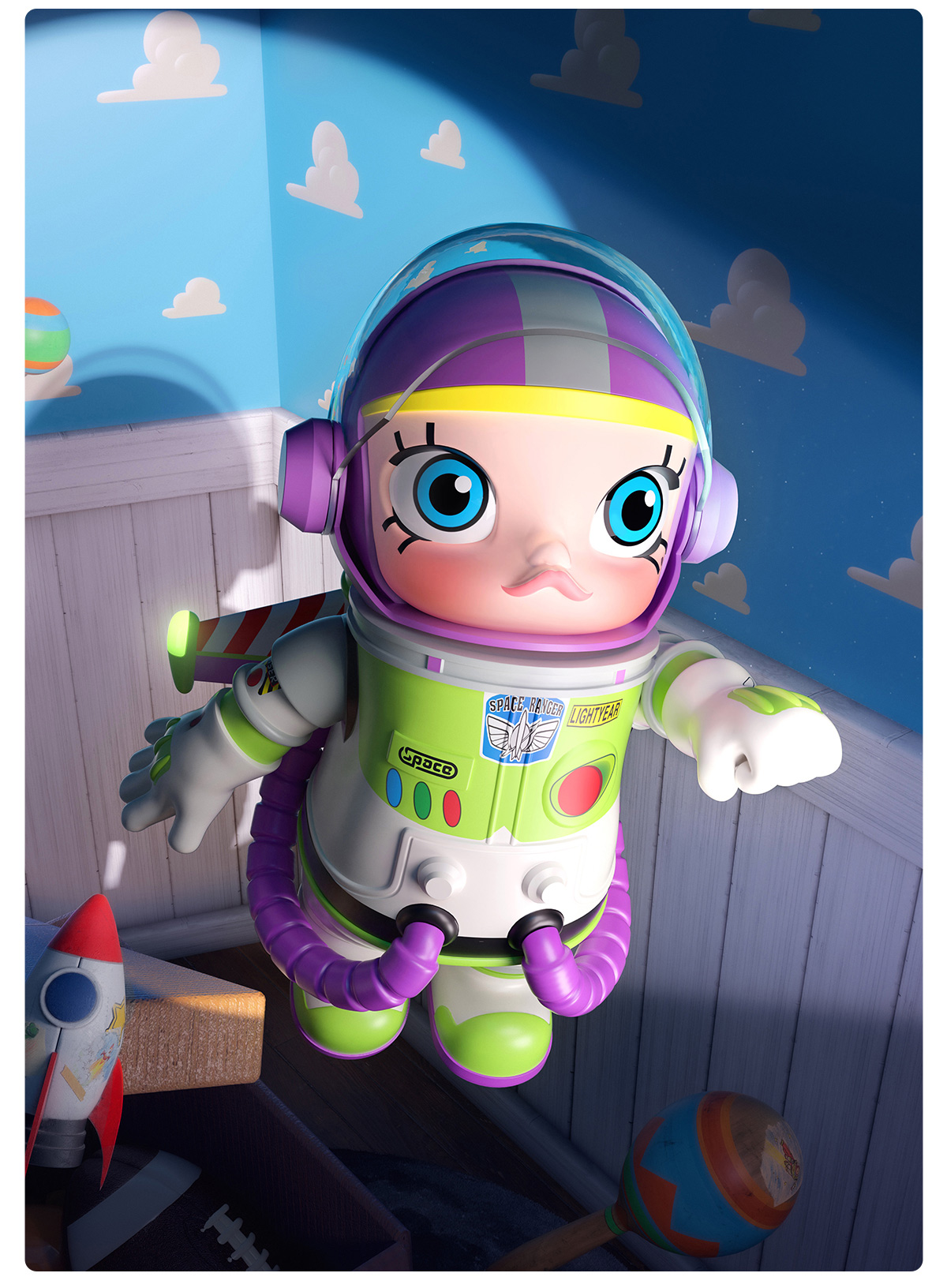 MEGA SPACE MOLLY 400% Buzz Lightyear - POP MART (Japan)
