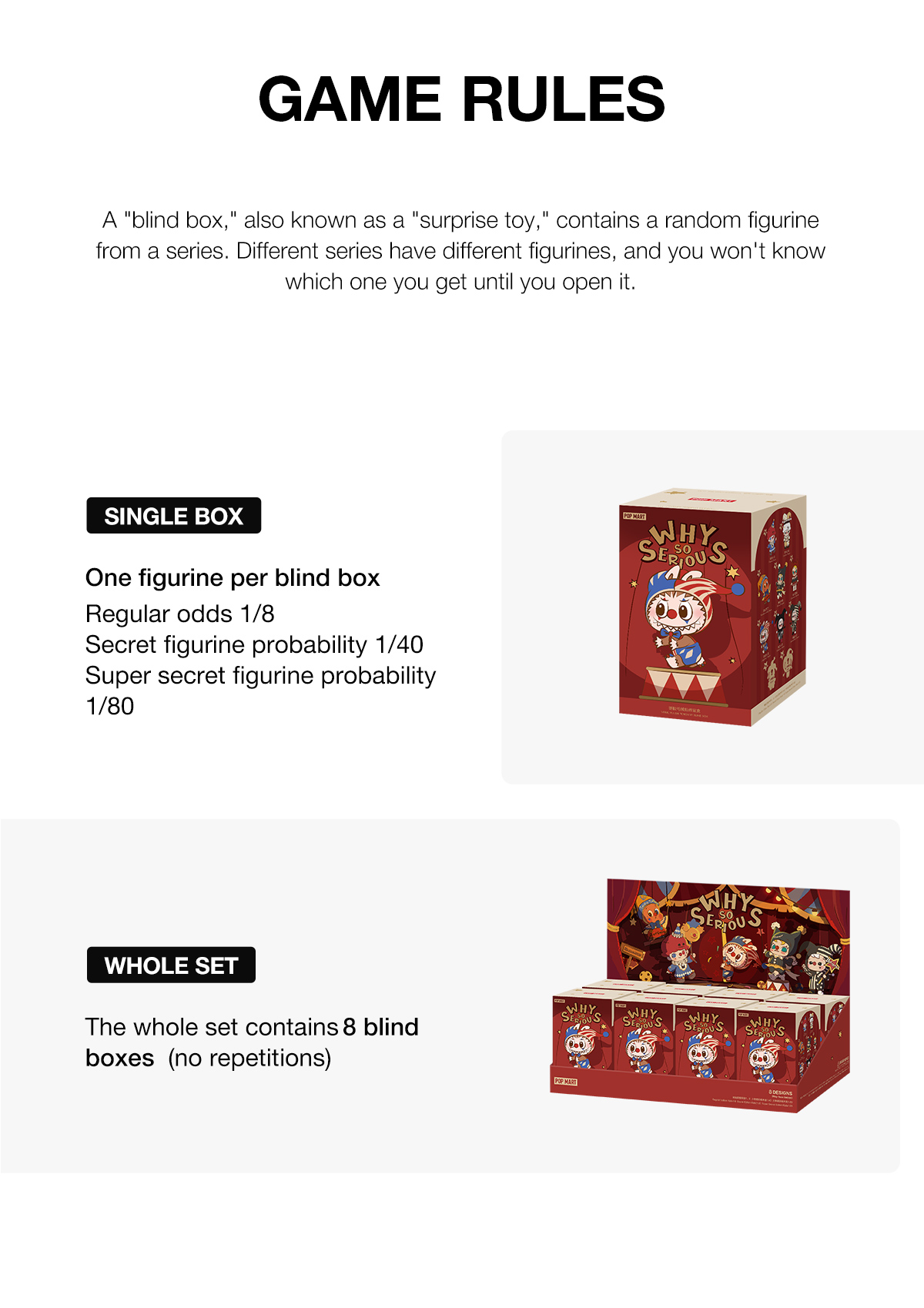 [正規品] 本日発送❗️ WHY SO SERIOUS アソートボックス 正規品 未開封 WHY SO SERIOUS シリーズ マグネット ラブブ