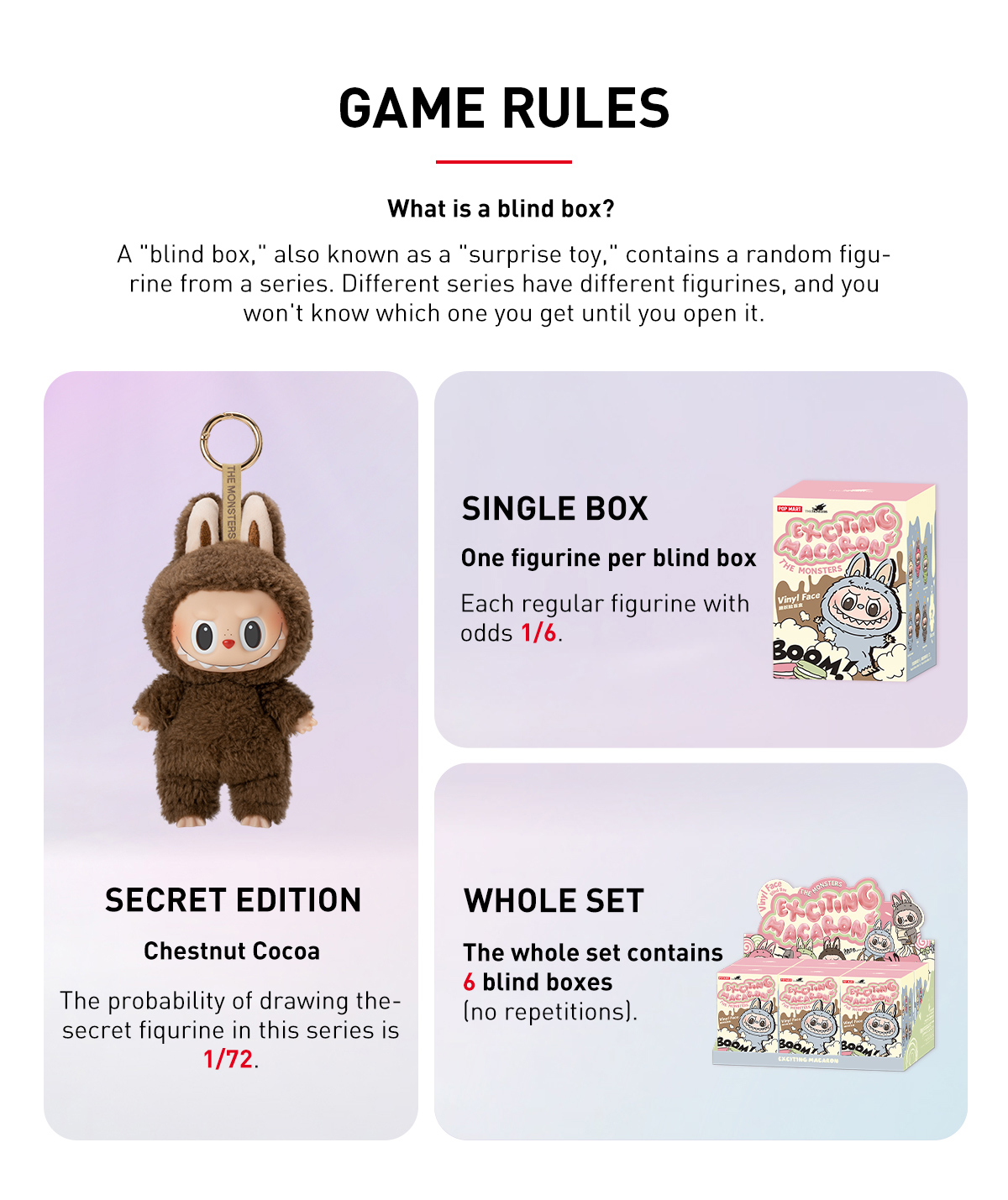 THE MONSTERS - Exciting Macaron Vinyl Face Blind Box - POP MART