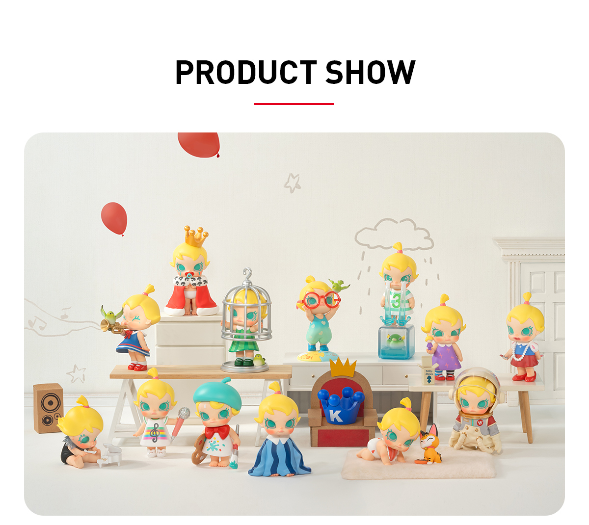 【12ピースセット】Baby Molly WHEN I WAS THREE Baby Molly When I was Three！Series Figures - POP MART (Japan)