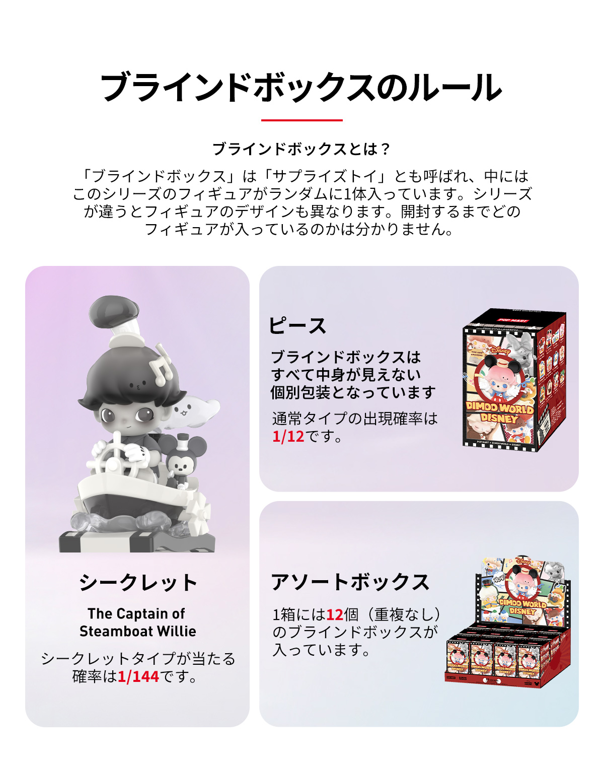 DIMOO WORLD DISNEY フィギュアセット 12デザイン POP NOW:DIMOO WORLD × DISNEY Series Figures - POP MART