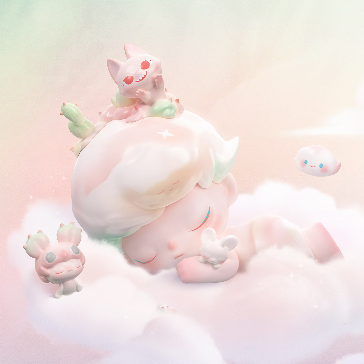 ぬいぐるみ MEGA JUST DIMOO 400% Dreaming of You MEGA JUST DIMOO 400% Dreaming of You - POP MART (United States)