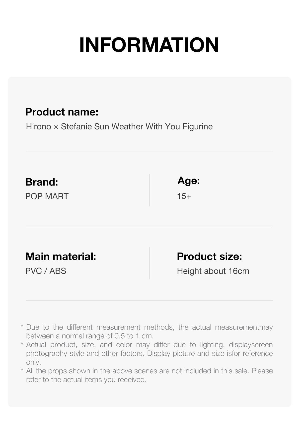 Hirono × Stefanie Sun Weather With You Figurine - POP MART (Japan)