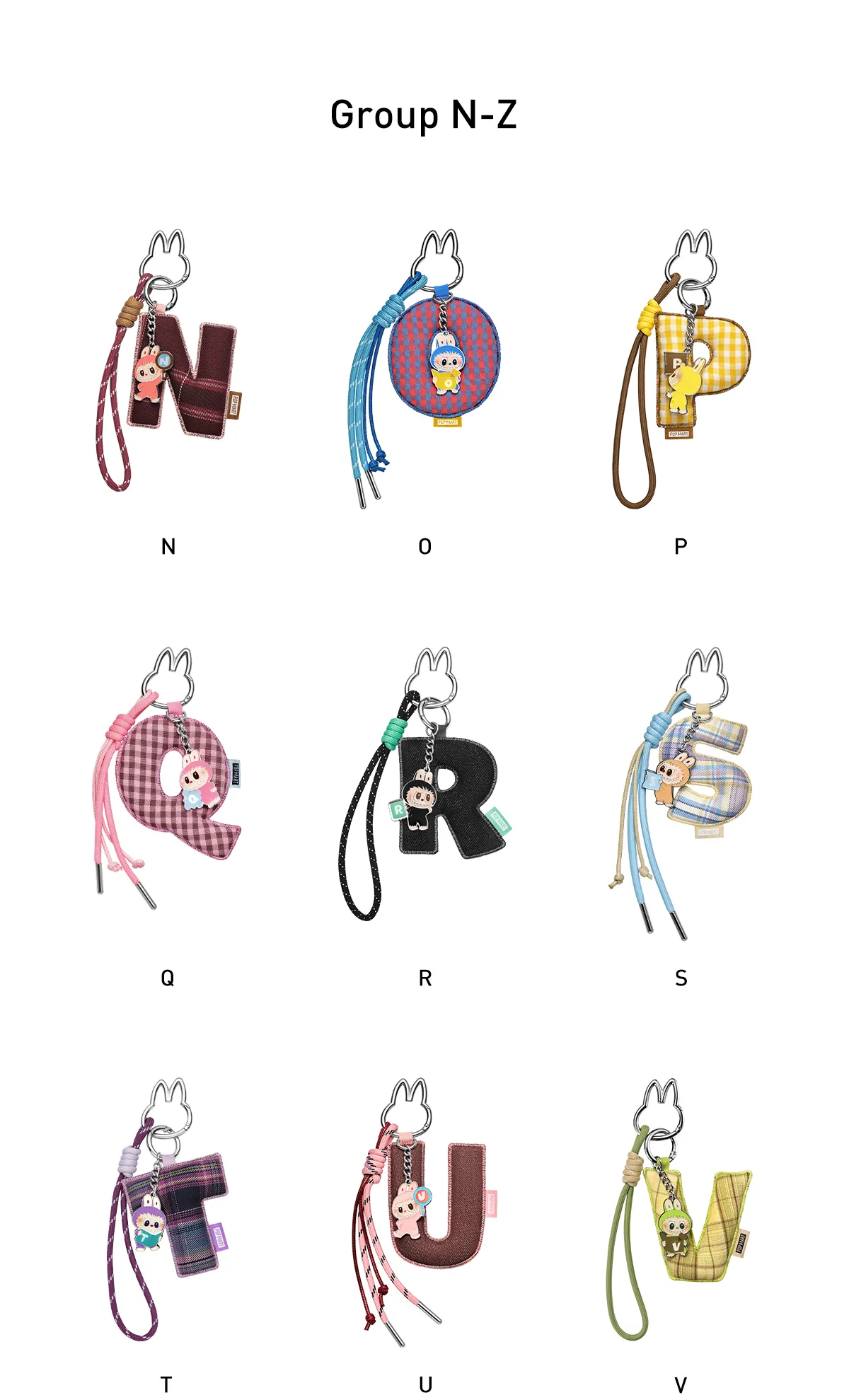 THE MONSTERS PIN FOR LOVE シリーズ アルファベットペンダント (N-Z 