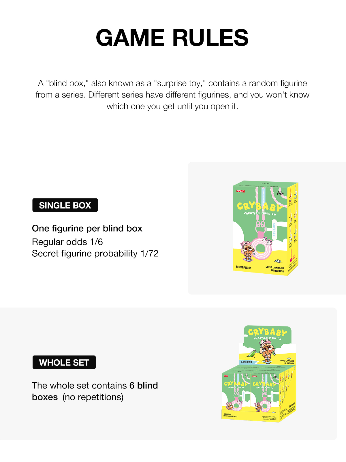 POP NOW:CRYBABY Vacation Mode On Series-Long Lanyard Blind Box