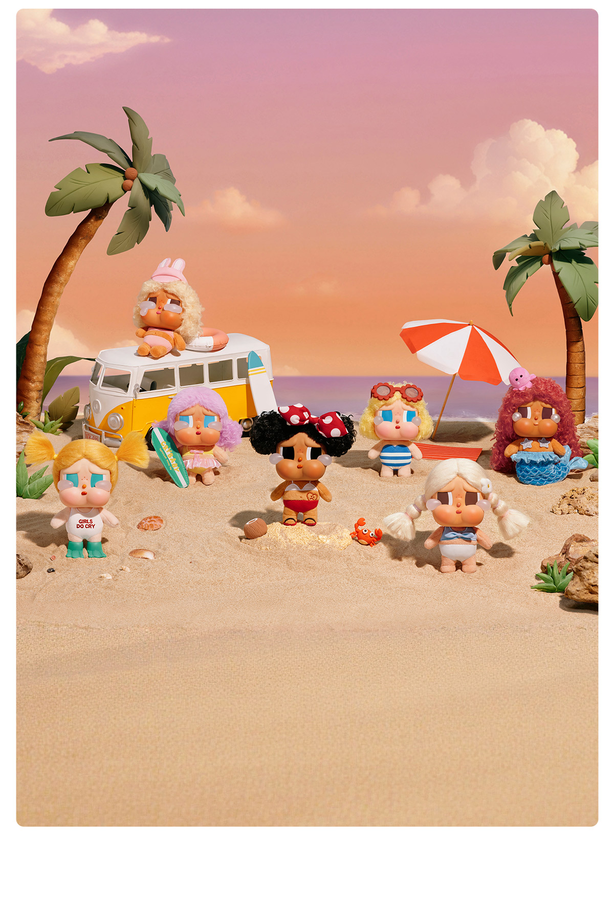 CRYBABY Vacation Mode On シリーズ ぬいぐるみペンダント - POP MART