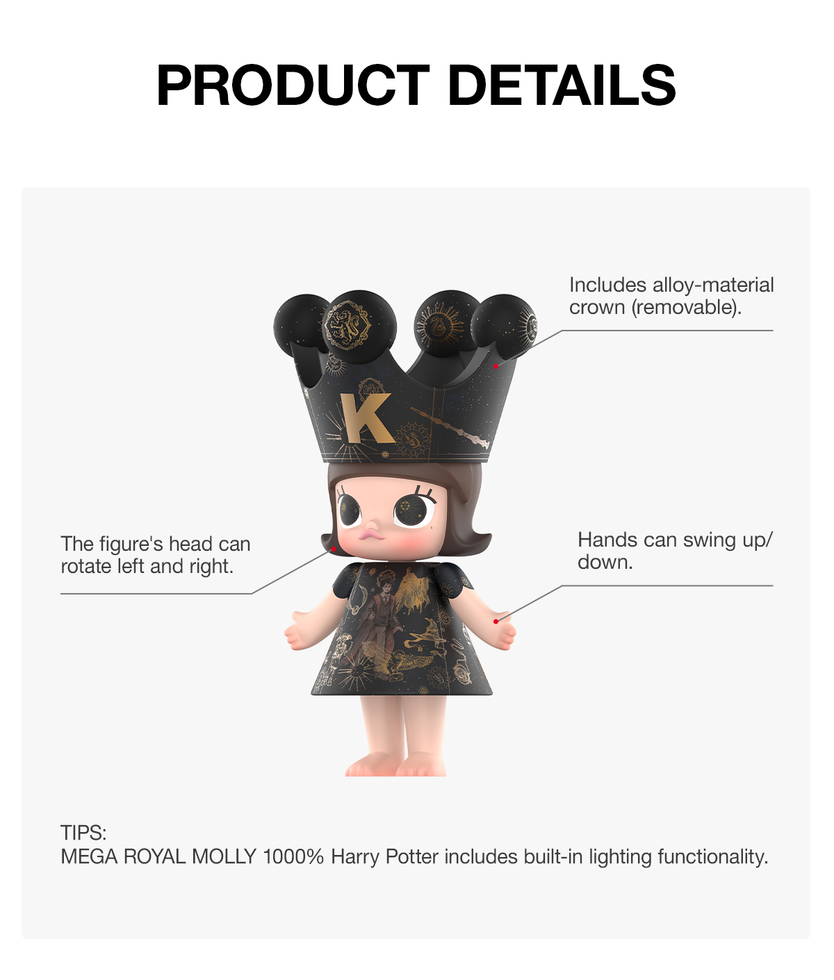 MEGA ROYAL MOLLY 1000% Harry Potter - POP MART (New Zealand)