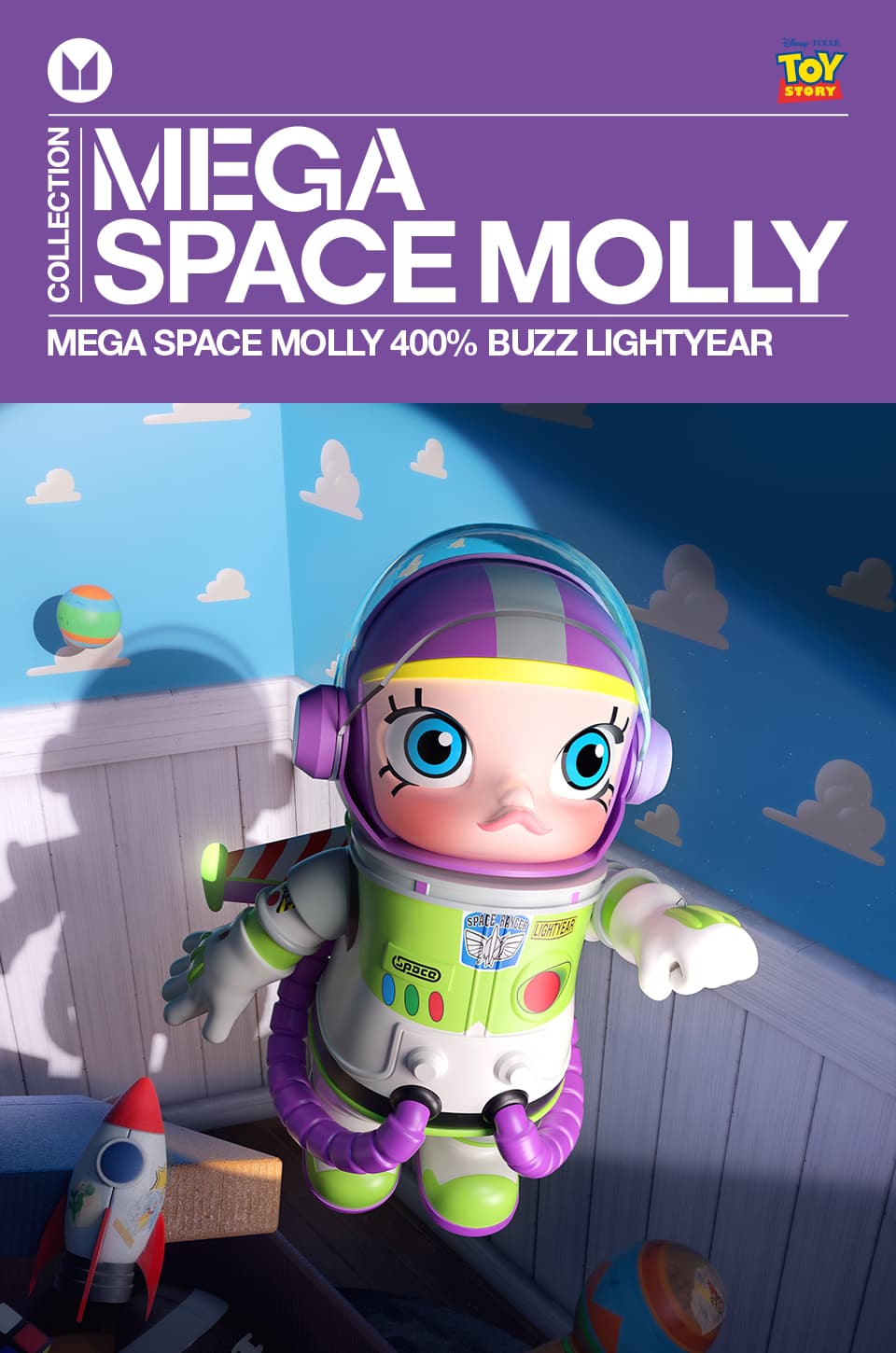 MEGA SPACE MOLLY 400% Buzz Lightyear - POP MART (Greece)