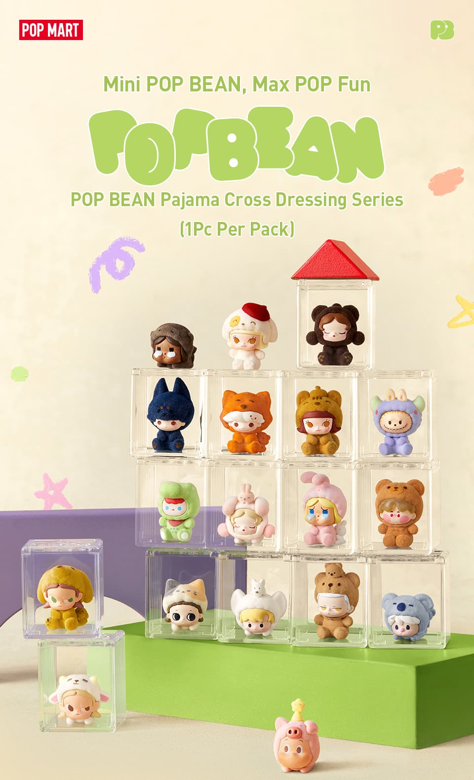 POP BEAN Pajama Cross Dressing Series（1Pc Per Pack） - POP MART