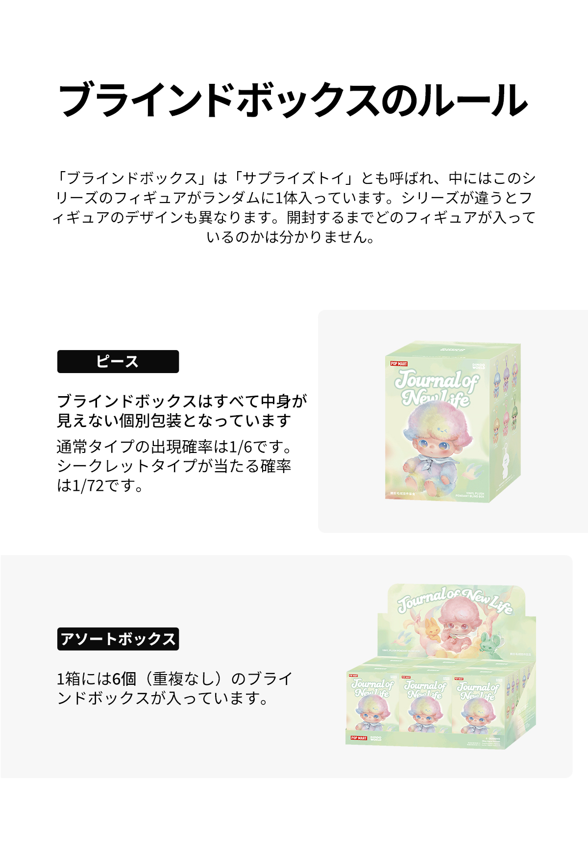 DIMOO Journal of New Lifeシリーズぬいぐるみペンダント - POP MART