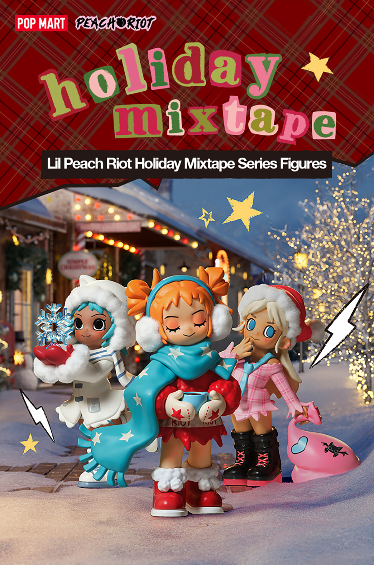 POPMART PeachRiot Holiday Mixtape シークレット Lil Peach Riot Holiday Mixtape Series Figures - POP MART (Japan)