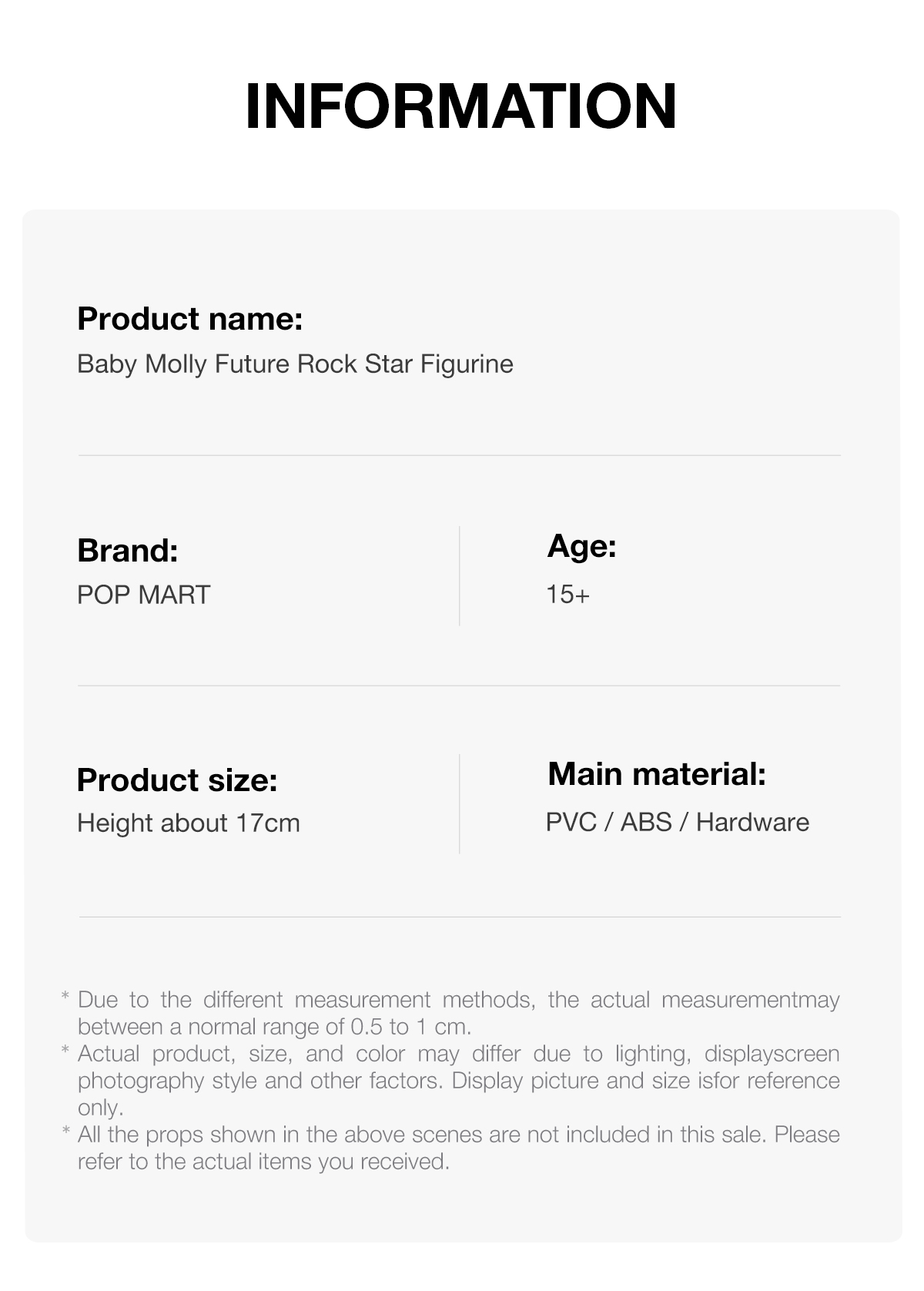 Baby Molly Future Rock Star Figurine - POP MART (Singapore)